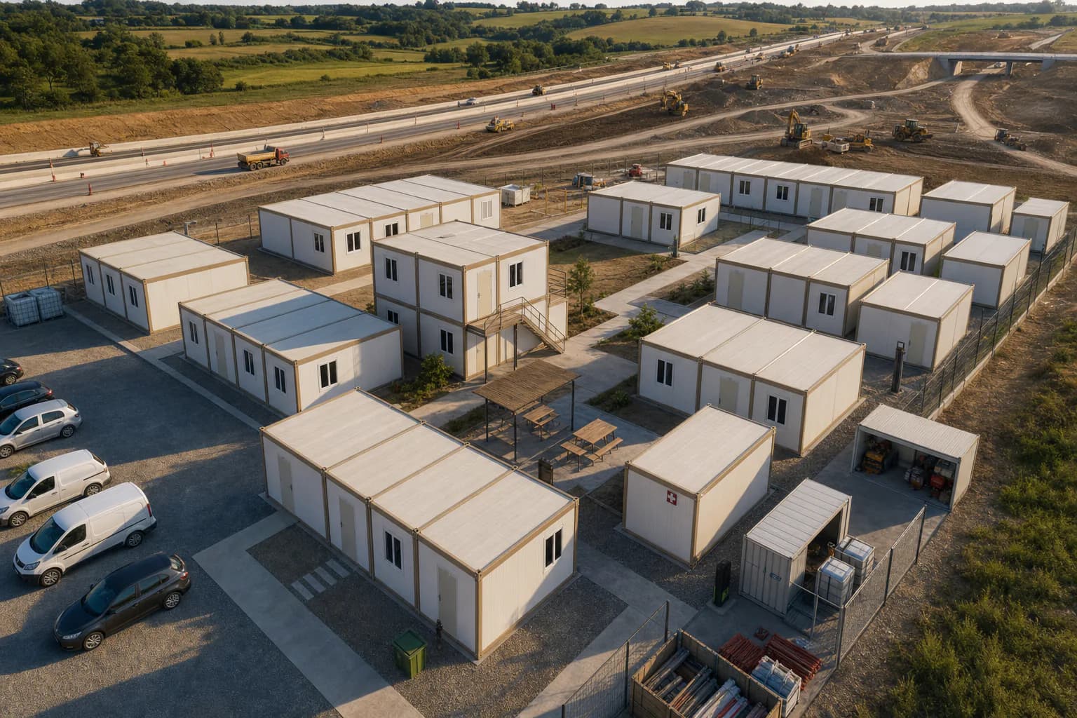 Bâtiments modulaires Karmod préparés pour une installation en France