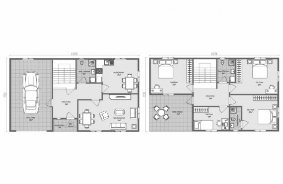 Logements en préfabriqué 206 m2