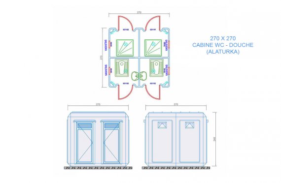 plan cabine wc 270 x 270