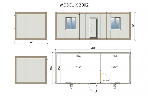 plan container maison