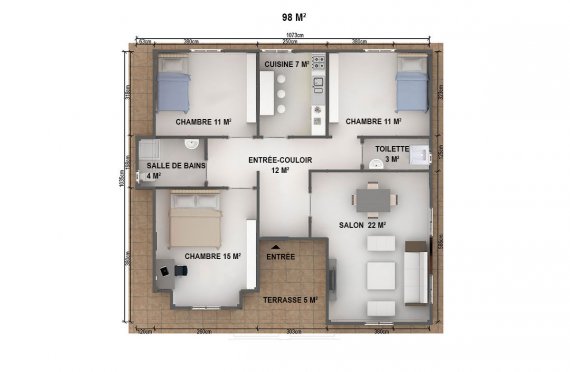 plan de modèle de maison