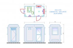 toilette cabine plan